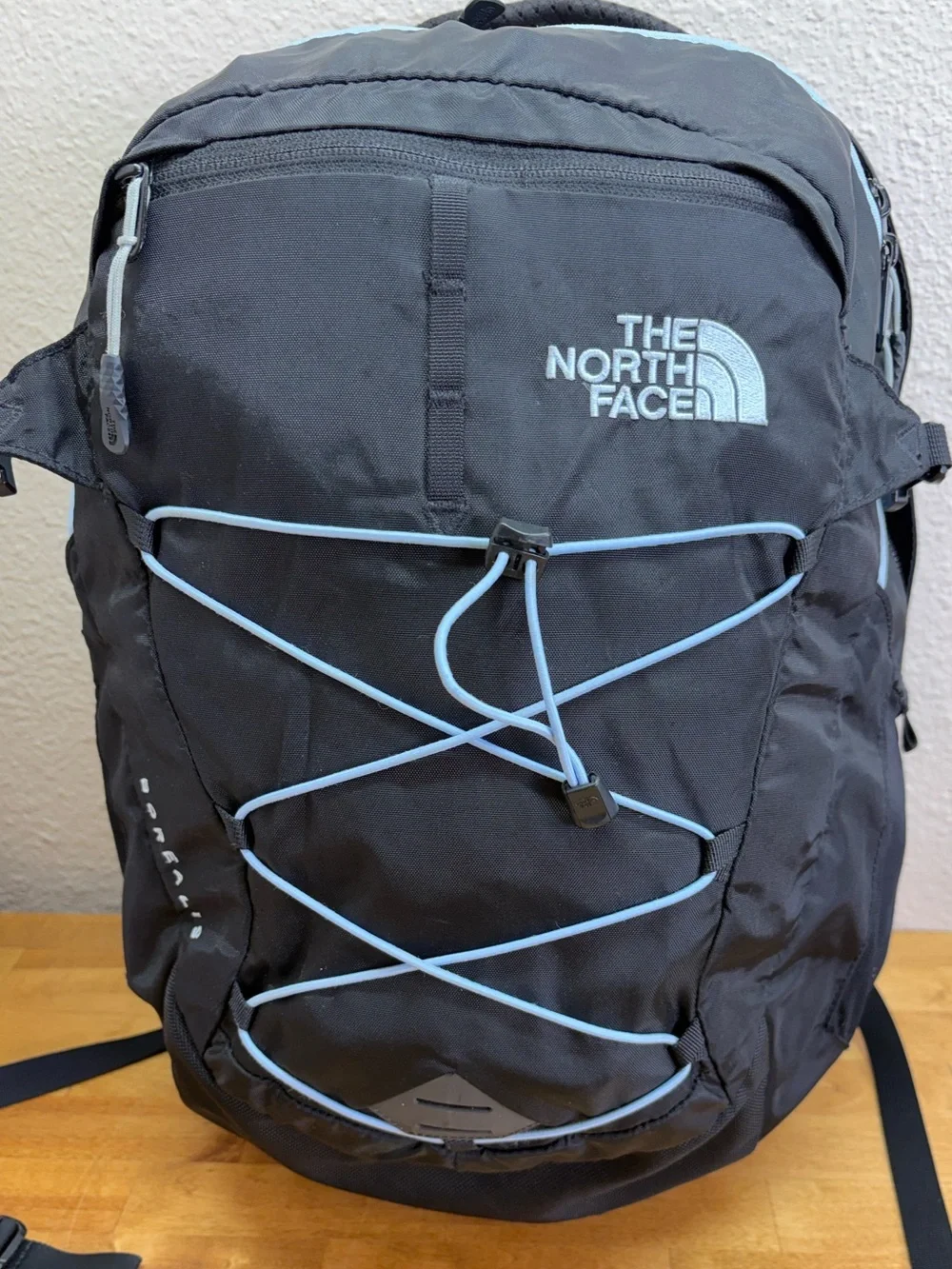 The North Face Borealis Backpack Black Blue FlexVent Laptop School Travel 28L